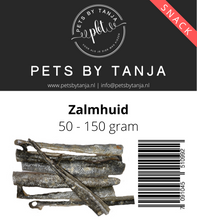 Afbeelding in Gallery-weergave laden, Zalmhuid 50 en 150 gram hondensnack