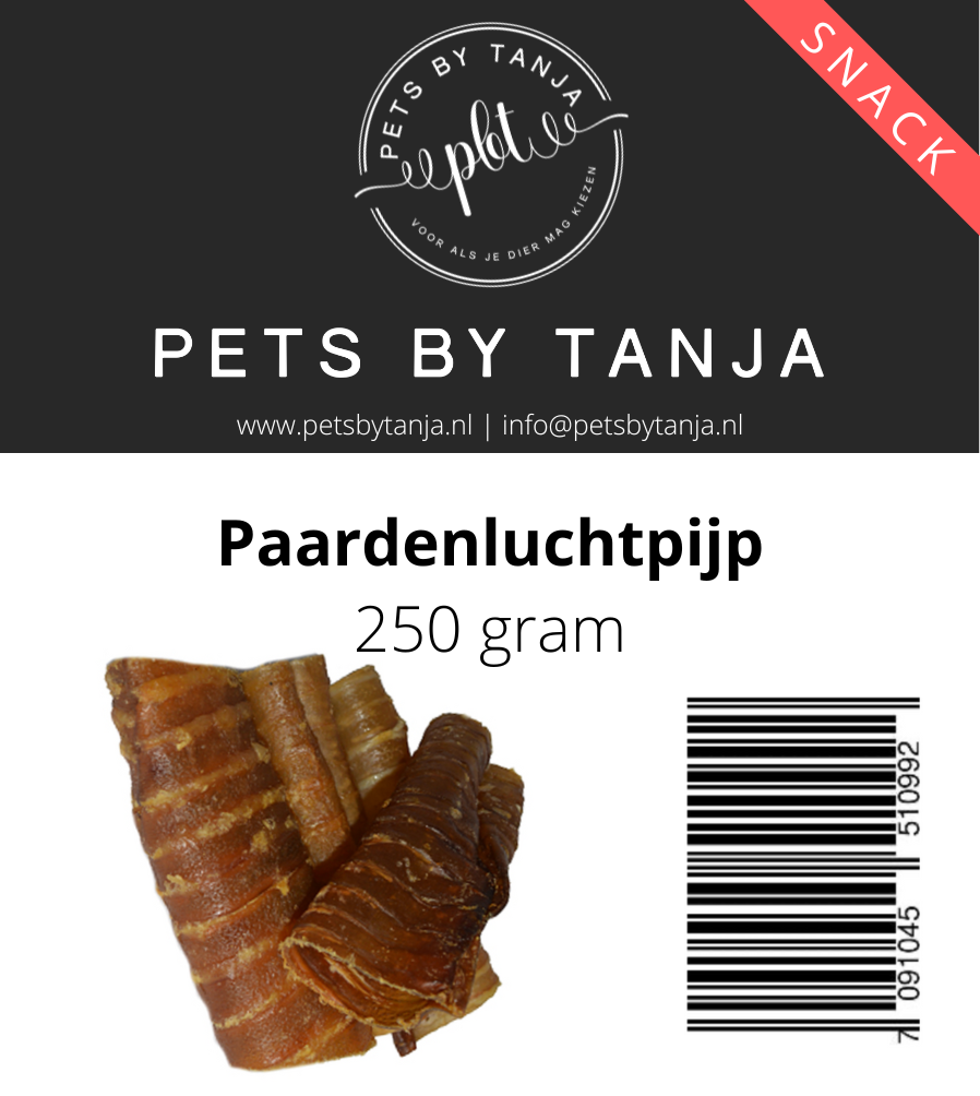 Paardenluchtpijp 250 gram hondensnack