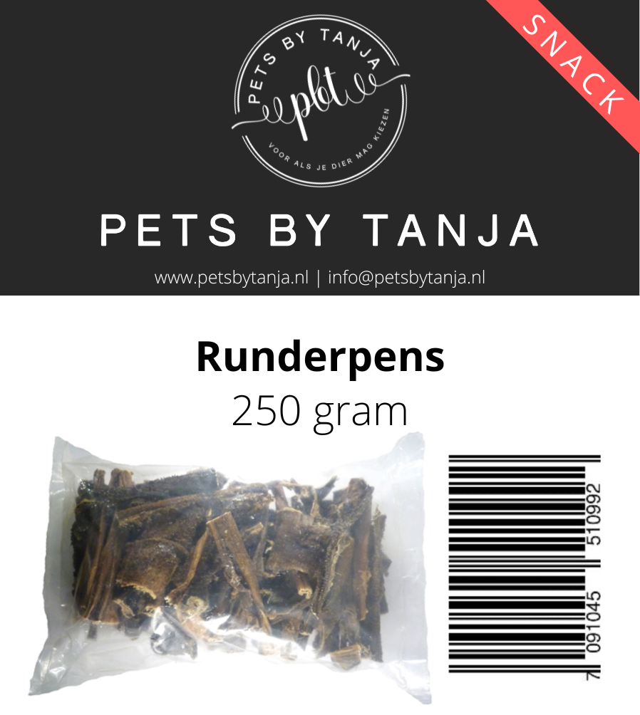 Runderpens 250 - 1000 gram hondensnack