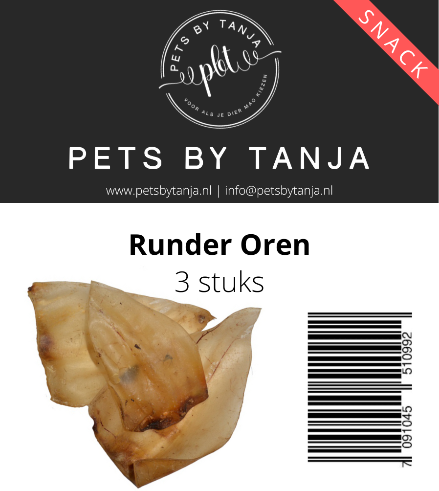 Runder Oren 3 stuks hondensnack