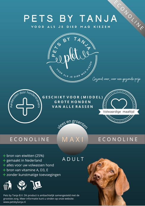 Econoline Adult maxi hondenvoer voor grote honden - Pets by Tanja