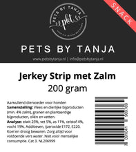 Afbeelding in Gallery-weergave laden, Jerkey strip met zalm hondensnack - Pets by Tanja
