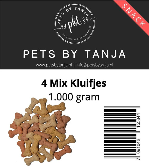 4 Mix kluifjes 1000 gram hondensnack - Pets by Tanja