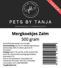 Afbeelding in Gallery-weergave laden, Mergkoekjes zalm 500 gram hondensnack - Pets by Tanja

