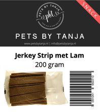 Afbeelding in Gallery-weergave laden, Jerkey strip met lam 200 gram hondensnack - Pets by Tanja
