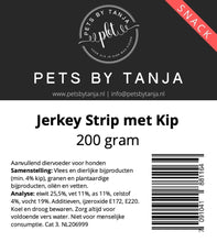 Afbeelding in Gallery-weergave laden, Jerkey strip met kip 200 gram hondensnack - Pets by Tanja
