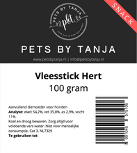 Afbeelding in Gallery-weergave laden, Vleessticks hert 100 gram hondensnack - Pets by Tanja
