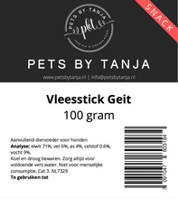 Afbeelding in Gallery-weergave laden, Vleessticks geit 100 gram hondensnack - Pets by Tanja
