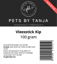 Afbeelding in Gallery-weergave laden, Vleessticks kip 100 gram hondensnack - Pets by Tanja
