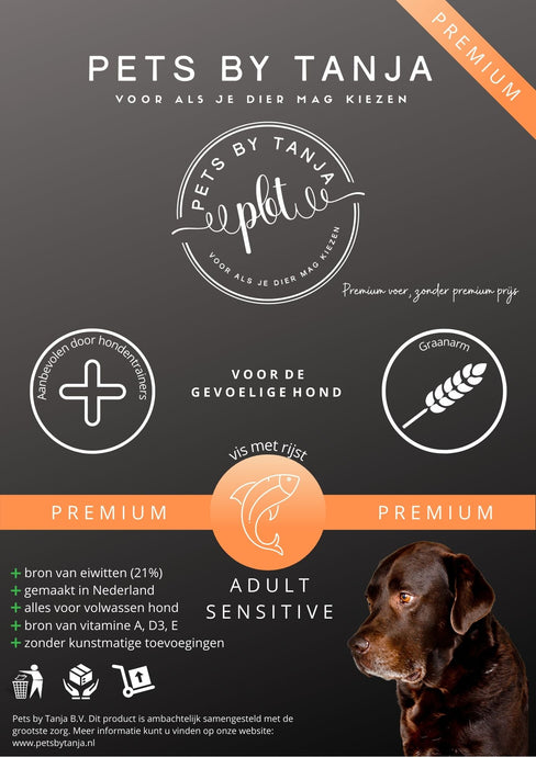 Premium Adult Sensitive hondenvoer - Pets by Tanja