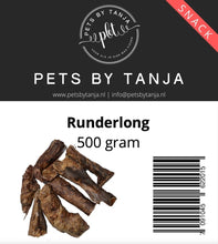 Afbeelding in Gallery-weergave laden, Runderlong 500 gram hondensnack - Pets by Tanja
