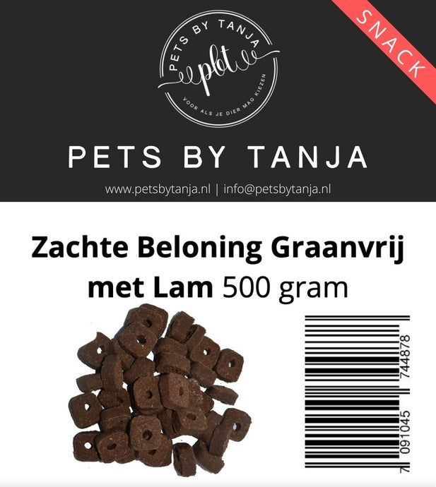 Zachte beloning graanvrij met lam hondensnack - Pets by Tanja