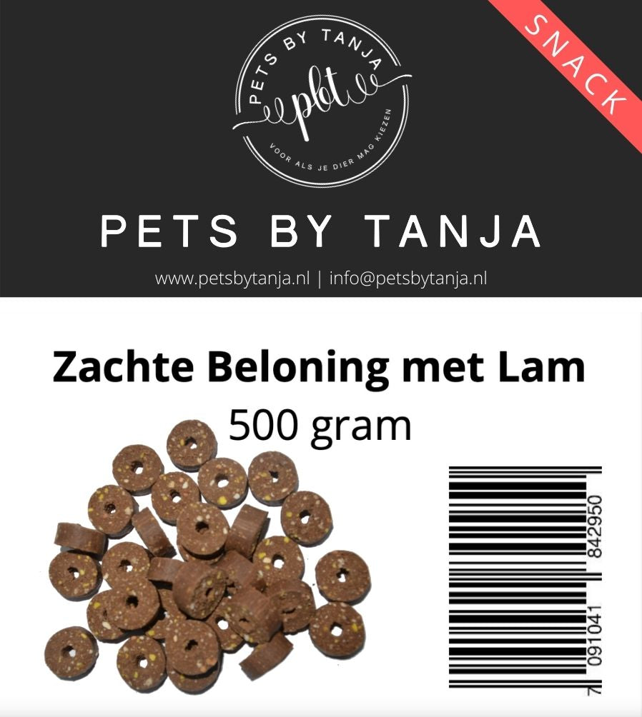 Zachte beloning met lam 500 gram hondensnack - Pets by Tanja